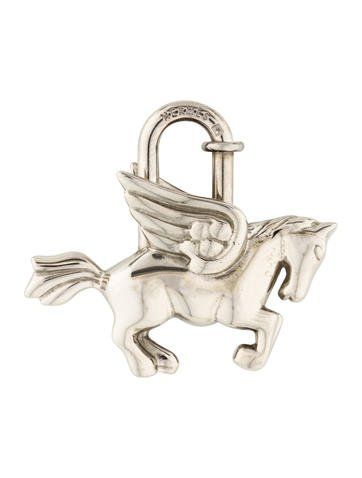 Hermès Cadena Pegasus Horse Charm Hermes Rodeo Charm, Luxury Silver Necklace With Horse Design, Hermes Horse Charm, Luxury Silver Horse Design Necklace, Elegant Horseshoe-shaped Horse Design Jewelry, Women's Jewelry, Online Store, Women Jewelry, Horses