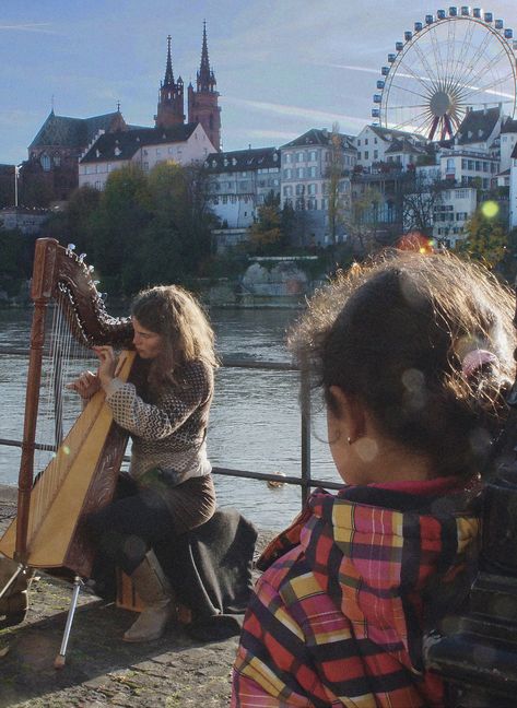 https://flic.kr/p/ZvVaYJ | Basel Busking Aesthetic, Harp Instrument, Music Corner, Street Music, Cool Aesthetic, Dreams Do Come True, Human Poses Reference, Gcse Art, Human Poses