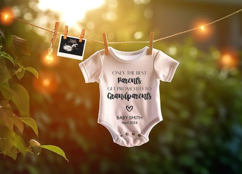 The Best Parents Get Promoted, Promoted To Grandparents, Digital Pregnancy Announcement, Boho Maternity, New Grandma, Nature Summer, Neutral Design, Baby Reveal, Grandma And Grandpa