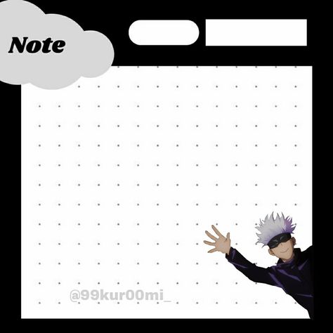 Anime Sticky Notes Printable, Sachiko Kaneoya, Gojo Saturo, Stickers Anime, Anime Journal, Note Writing Paper, Anime Paper, Note Pads, School Posters