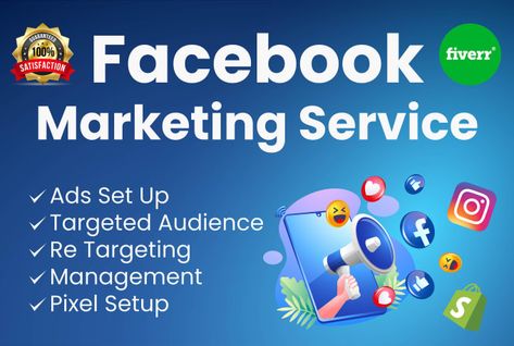 With proper Facebook Advertising, leads and sales can be achieved with very little budget at a shorter time frame because we are making use of targeted audiences. My Services : Facebook Business Page Creation, setup, and optimization Business manager creation, setup, and verification Ad account setup Create a Facebook ads campaign & Instagram ads Targeted Ad Setup Audience Research Manage and Optimize ads Pixel Installation and Tracking Re-targeting / Custom audience / Lookalike Facebook Ads Campaign, Instagram Ad Campaigns, Facebook Ads Manager, Ads Campaign, Social Media Marketing Manager, Instagram Advertising, Fb Ads, Facebook Advertising, Advertising Services