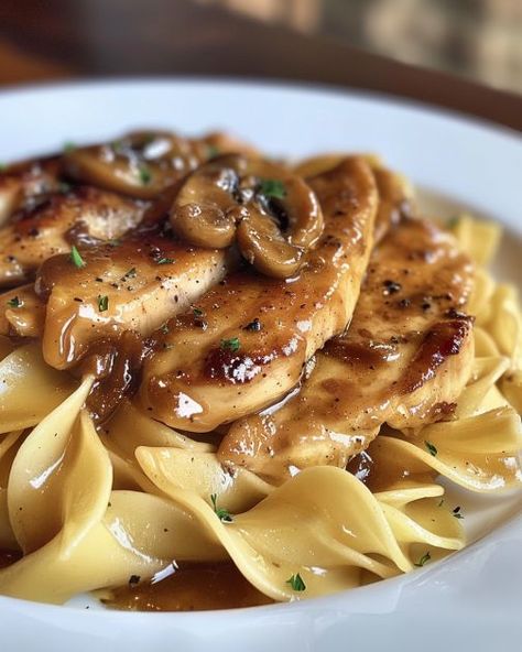 My spouse is enslaved to this meal. We polish off 1 serving and he swiftly asks for more Chicken Marsala With Buttered Noodles, Prize Winning Recipes, Maxis Kitchen Recipes, Chicken Marcella, List Of Dinner Ideas, Chicken Stroganoff Recipe, Southern Meals, Cooktop Cove, Leftover Chicken Breast