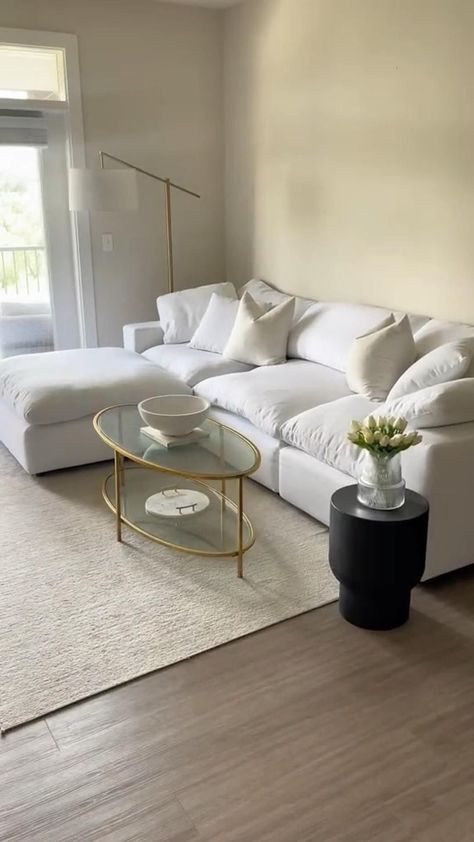 Living Room Furniture 2023, 2023 Living Room Trends, White Couch Living Room Decor, Cloud Sofa Living Rooms, Makeout Session Couch, Cloud Couch Living Room, White Couch Living Room, Couch White, Cloud Couch