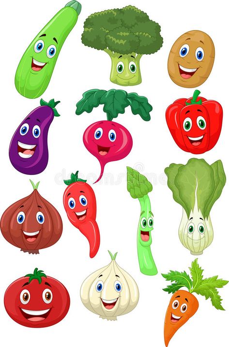 Vegetable Character Design, Vegetable Character, Cartoon Vegetables, Vegetable Drawing, Cartoon Banana, Vegetable Cartoon, Vegetable Illustration, Cartoon Drawing, Banner Printing