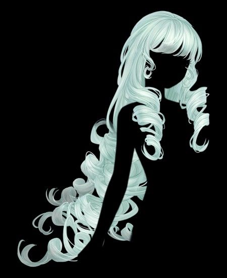 Ringlet Curls Drawing, Long Hair Styles Drawing, Long Curly Hair Drawing Reference, Love Nikki Hair, Curls Drawing, Mermaid Hair Ideas, Nikki Hairstyles, Tentacle Hair, Pelo Anime