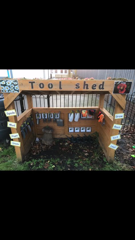 Garden Construction Area, Nursery Outside Area Ideas, Forest School Eyfs Areas, Outdoor Area Year 1, Early Years Garden Ideas, Outdoor Early Years Ideas, Outdoor Ideas Eyfs, Outdoor Area Ks1, Curiosity Approach Outdoor Area