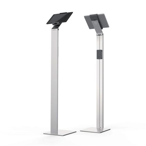 Tablet floor stand for iPad or Android tablets. A secure tablet display stand perfect for information displays, interactive displays and more. Ipad Floor Stand, Ipad Display, Store Merchandising, Interactive Displays, Signage Board, Interactive Display, Tablet Screen, Stand Display, Ipad Stand