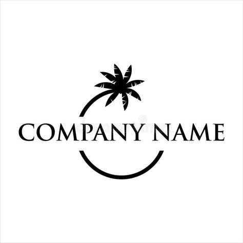 Download the palm tree logo design concept royalty free illustration Logo With Palm Tree, Palm Logo Design Ideas, Palm Tree Logo Design Ideas, Palm Logo Design, Sunglasses Logo Design, Palm Leaf Logo, Tropical Logo Design, West Coast Logo, Coco Logo