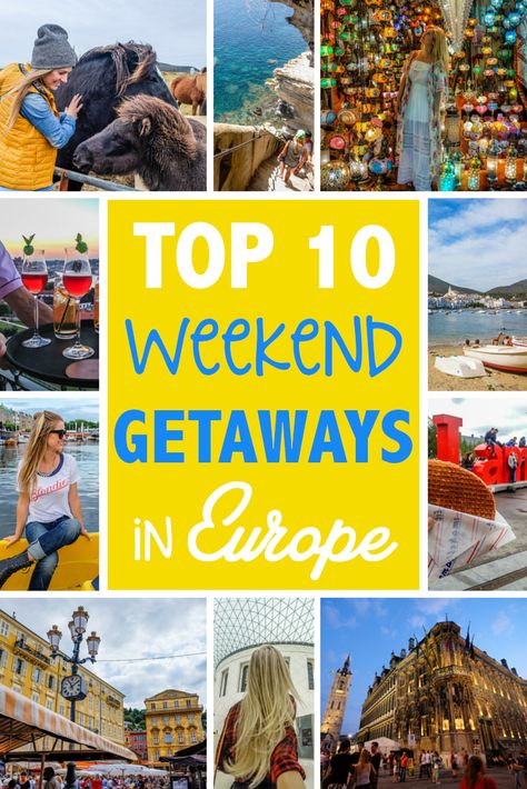 Top 10 Weekend Getaways in Europe Roadtrip Europa, Base Jump, Best Weekend Getaways, Romantic Weekend Getaways, Weekend Humor, Ski Vacation, Aesthetic Couple, Weekend Breaks, Romantic Weekend