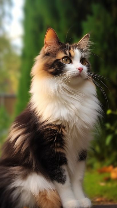 Calico Norwegian Forest Cat - PICTURES &amp; Breed Profile Of A Calico Norwegian Forest Kitten Norwegian Forest Kittens, Popular Cat Breeds, Beautiful Cats Pictures, Cat Picture, Norwegian Forest, Beautiful Cat Breeds, Gorgeous Cats, Forest Cat, Norwegian Forest Cat