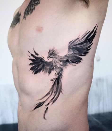 Phoenix Tattoo Men, Tattoo Calf, Phoenix Tattoo For Men, Herren Hand Tattoos, Phoenix Bird Tattoos, Phönix Tattoo, Phoenix Tattoo Design, Cat Tattoos, Inspiration Tattoos