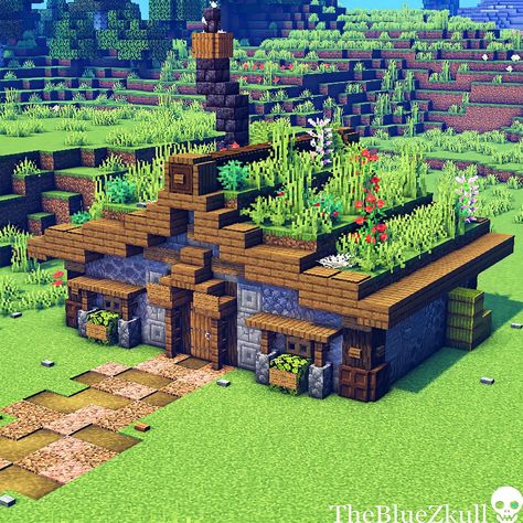 Minecraft Museum, Grass Roof, Minecraft Blocks, Minecraft Castle, Minecraft Inspo, Minecraft Games, Minecraft House Designs, Unusual Homes, Traditional Houses