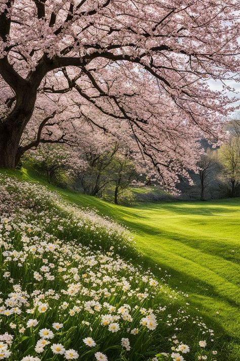 Cherry Tree Wallpaper, Cherry Blossom Photography, Sakura Trees, Nature Explorer, Sakura Tree, Spring Landscape, Landscape Art Painting, Pretty Images, Flower Background Wallpaper