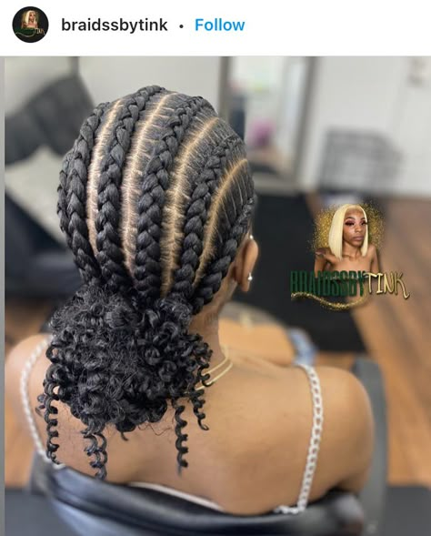 All Back Cornrows Hairstyles Braids Bun, All Back Styles Braids, Black Girls Hairstyles Cornrows, Braids For Black Hair Cornrows, Feed Ins, Braids Ideas, Feed In Braids Hairstyles, Faux Locs Hairstyles, Braided Cornrow Hairstyles