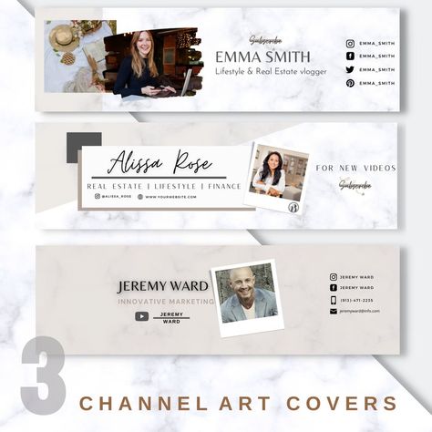 Minimal YouTube Branding Starter Kit Professional Banner | Etsy Youtube Branding, Post Insta, Youtube Banner Design, Youtube Banner Template, Youtube Design, Cover Youtube, Branding Mood Board, Youtube Banner, Video Editing Apps