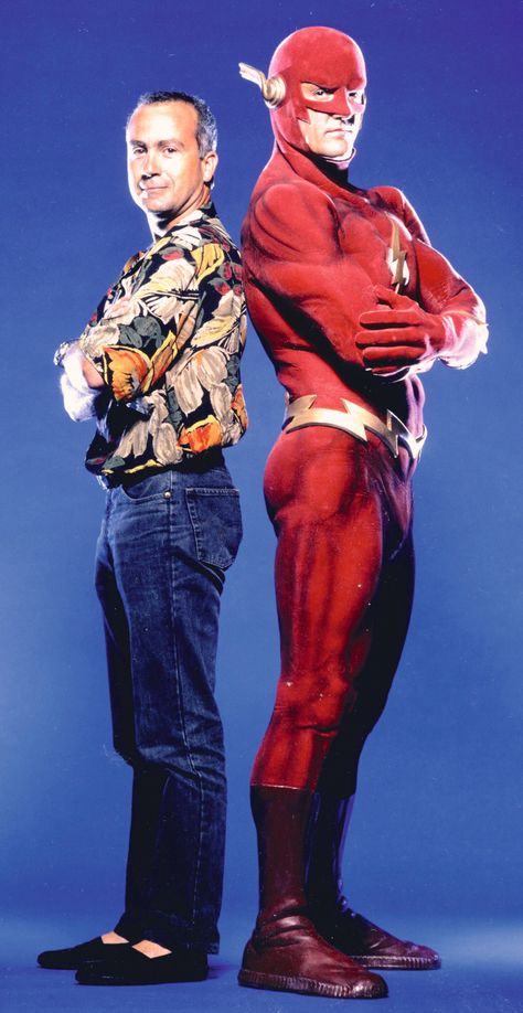 John Wesley-Shipp as The Flash John Wesley Shipp, The Flash Movie, Batista Wwe, Male Boots, Utopia Dystopia, Flash Costume, Lighting References, Flash Tv Series, Batman Armor