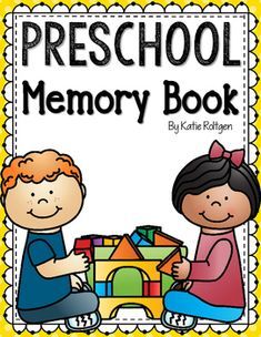 My Preschool Memory Book, Preschool Memory Book Printables Free, Preschool Memory Book, Preschool Portfolio, Memory Book Cover, Memory Book Kindergarten, Preschool Journals, Preschool First Day, Memory Book School