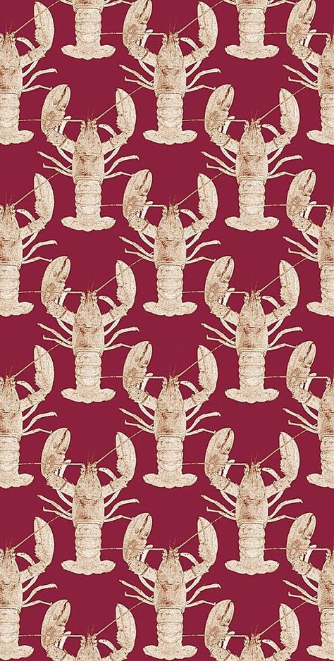 Crawfish Wallpaper, Lobster Wallpaper, Bottles Decoration Wedding, Lobster Fest, Sailboat Print, Mudroom Design, Contemporary Textiles, Animal Patterns, Pattern Play