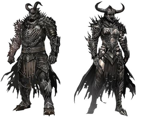 Horned Heavy Armor from Guild Wars 2 Viking Armor, Character Design Cartoon, Guild Wars 2, Female Armor, Guild Wars, Character Design Sketches, 다크 판타지, Suit Of Armor, Fantasy Armor