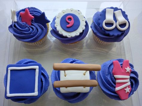 Gymnastics themed cupcakes Gymnastics Themed Cupcakes, Sport Cupcakes, Gymnastics Party, Custom Cupcakes, Themed Cupcakes, Sports Theme, Creative Cakes, Dessert Table, Gymnastics