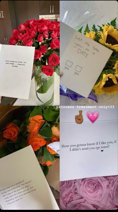 Pretty Flowers For Girlfriend, Sweet Gestures For Girlfriend, Aesthetic Gift Ideas For Girlfriend, Surprise Flowers From Boyfriend, Will You Be My Girlfriend Flowers, Flower Messages, Flowers From Him, Girlfriend Proposal Ideas, Gf Proposal Ideas