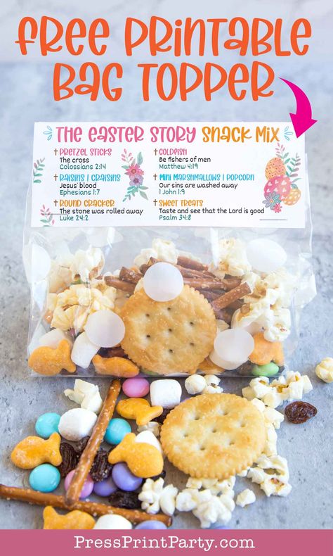 Easter Trail Mix, Easter Story Snack, Easter Snack Mix, Easter Snack, The Easter Story, Easter Sunday School, Diy Paper Flowers, Easter Snacks, Easter Gathering