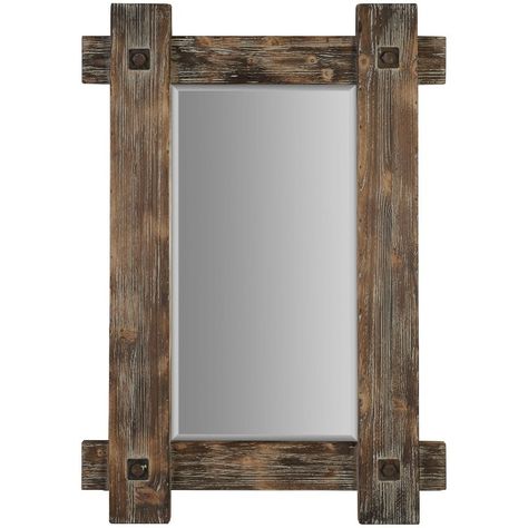 Wooden Frame Ideas, Rustic Wooden Mirror, Baie Vintage, Fisherman's Cottage, Bohemian Mirror, Toilet Decor, Wooden Mirror Frame, Rustic Picture Frames, Barn Wood Projects