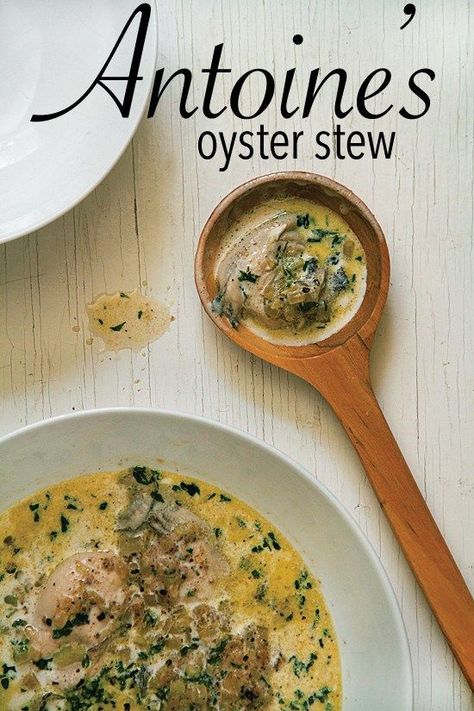 Antoine's Oyster Stew Oyster Stew Recipes, Oyster Soup, Oyster Stew, Oyster Recipes, Seafood Stew, Seafood Soup, Soup And Stew, Chowder Recipes, Cajun Recipes