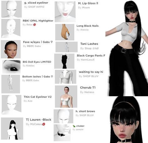 Imvu Fits Ideas, Skin Imvu Feminina, Imvu Avi Ideas Under 4000, Cheap Imvu Outfits, Cute Imvu Avatars Ideas, Imvu Girls Avatar Ideas, Imvu Skins Ideas, Imvu Grunge Outfits, Imvu Body Ideas