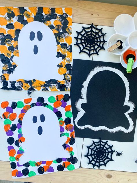 Library Halloween, Ghost Craft, Halloween Crafts Preschool, Ghost Crafts, Halloween Kindergarten, Thanksgiving Time, Hallowen Ideas, Halloween Crafts For Toddlers, October Crafts