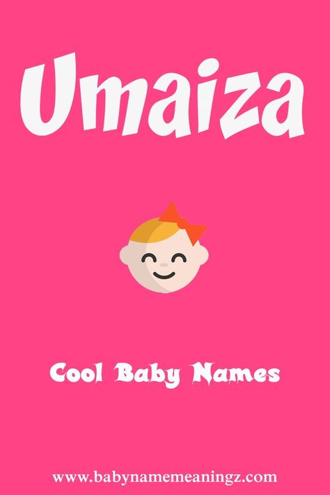 Umaiza Name Meaning is One having good qualities, nature & habits ,Bright, beautiful and soft hearted.. Umaiza Name Meaning in Urdu. Umaiza lucky number is 7. Umaiza Meaning in Islam One having good qualities, nature & habits ,Bright, beautiful and soft hearted.. Trendy Baby Girl Names, International Names, Islamic Baby Names, Arabic Baby Girl Names, Arabic Baby Names, Unique Baby Girl Names, Dutch Baby Names, Gaelic Baby Names