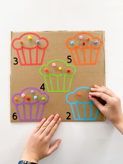 Nursery Class Activities, Cupcake Shapes, Matematik Prasekolah, Early Numeracy, Colorful Crafts, Counting Activities Preschool, Mathematics Activities, Homeschool Preschool Activities, Counting Activity