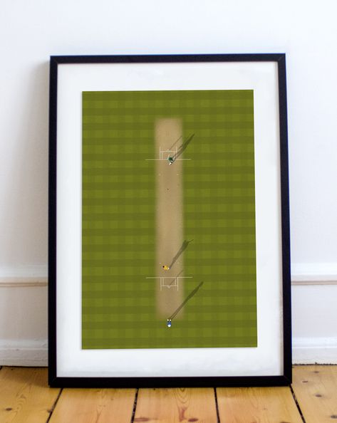 Cricket Artwork, Cricket Illustration, Ikea Daybed, Cricket Games, Cricket Match, Illustration Wall Art, Game Room Decor, Sports Art, Interior Design Art