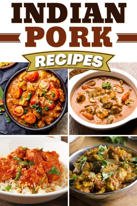 These Indian pork recipes are hearty, filling, and delicious! From curry to vindaloo to pulled pork, these authentic dishes are just too good. African Pork Recipes, Pork Chop Curry, Indian Pork Curry, Pork Recipes Indian, Pork Indian Recipes, Indian Pork Recipes, Pork Curry Recipes Indian, Curry Pork Recipes, Ground Pork Curry