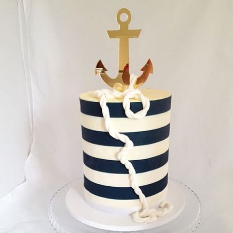 #WaitingForTheLittleSailor... We❤️ this Nautical Baby Shower Cake by @ohsugarcakes⚓️ ---------- Share your Cake Posts with @cakesinstyle #CakesInStyle for a chance to be featured among World Most Beautiful Cakes ---------- Most Beautiful Cakes, Nautical Baby Shower Cake, Marine Cake, Nautical Cake, 75th Birthday, Nautical Baby Shower, Nautical Baby, Cake Gallery, Edible Images