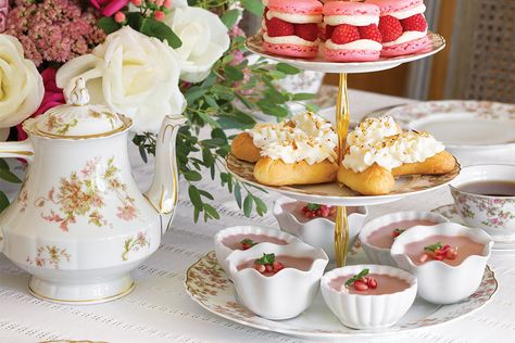 Valentines Tea Party, Almond Creme, Vintage Tea Parties, Valentine Tea, French Tea, High Tea Party, Tea Party Food, Afternoon Tea Parties, Tea Sandwiches