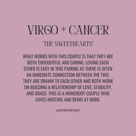 Virgo Love Compatibility + What Works 💞 #Listentothevirgo Virgo And Cancerian Couple, Virgo Crushing, Virgo Love Compatibility, Virgo Things, Virgo Compatibility, Virgo Man, Virgo Traits, Virgo Love, Random Dump