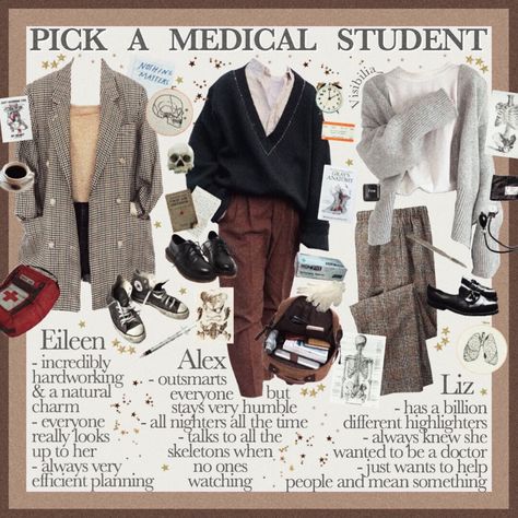 Medical Student Outfit, Francis Forever, Quirky Aesthetic, Fem Outfits, Student Outfit, Dark Academia Outfits, Fashion Boards, Dark Academia Outfit, Doctor Outfit