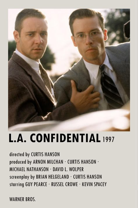 L.A. Confidential by Curtis Hanson, poster by me L.a. Confidential, Hanson Poster, La Confidential, Knowledge Books, Top Movies To Watch, Classic Films Posters, Movies To Watch Teenagers, Netflix Movies To Watch, Los Angeles Police Department