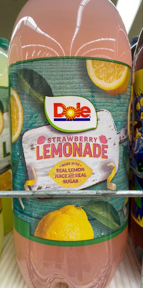 Dole strawberry lemonade Dole Lemonade, Dream Fridge, Day N Night, Checker Background, My Christmas Wishlist, The Munchies, Trying New Things, Corn Recipes, Strawberry Lemonade