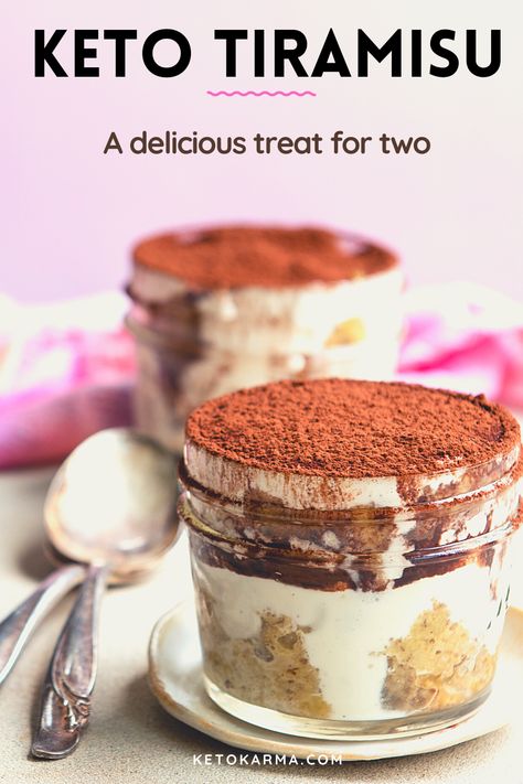 Keto Dessert For Two, Easy Pretty Dessert Recipes, Keto Plate, Keto Fluff, Keto 2023, Tiramisu For Two, Keto Karma, Keto Tiramisu, Simply Keto