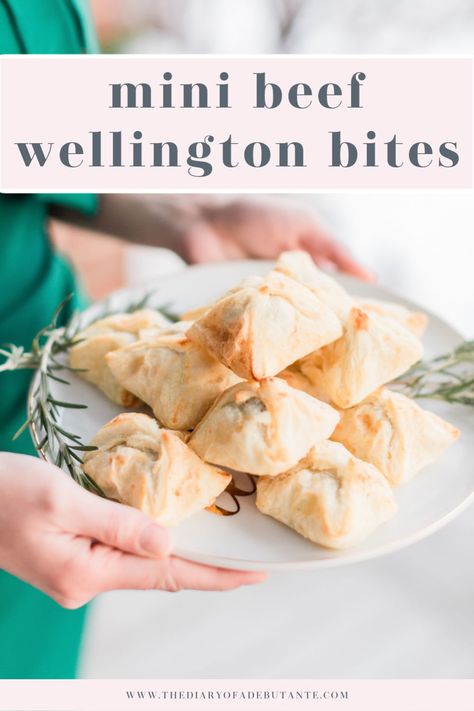 Wellington Bites, Puff Pastry Dinner, Appetizers For Thanksgiving, Beef Wellington Bites, Easy Beef Wellington, Boursin Cheese Recipes, Appetizer Christmas, Individual Beef Wellington, Mini Beef Wellington