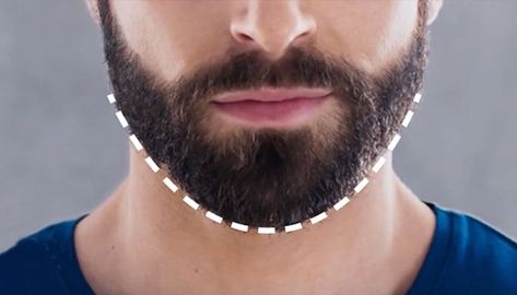 How to Trim & Shape a Beard Neckline | Philips Norelco Jawline Men, Beard Neckline, Stylish Glasses For Men, Beard Maintenance, Bald Men With Beards, Goatee Beard, Diy Beard, Beard Shapes, Bald With Beard