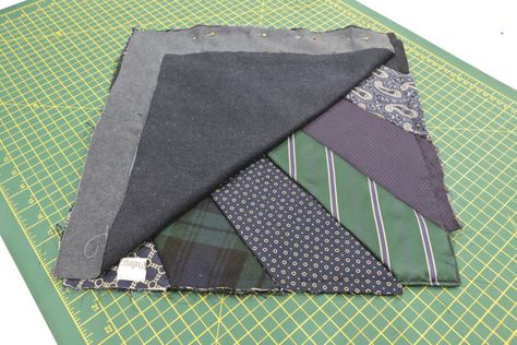 Old Neck Ties, Diy Necktie Projects, Memory Pillow From Shirt, Mens Ties Crafts, Necktie Quilt, Tie Pillows, Necktie Crafts, Old Ties, Memory Pillow