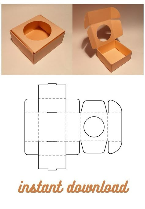 Window Template, Box Packaging Templates, Diy Gift Box Template, Pie Box, Paper Box Diy, Paper Box Template, Packaging Template Design, Idee Cricut, Bakery Box