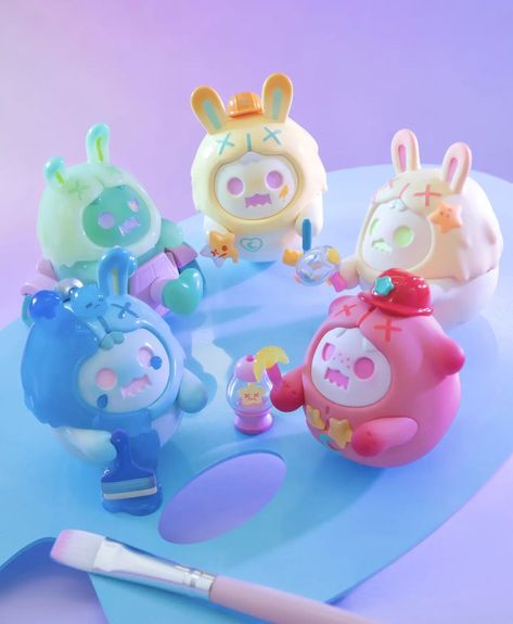 Shinwoo Ghost Bear, Ghost Bunny, Space Bear, Gloomy Bear Funko Pop, Space Themed Plushies, Creepy Cute Sculpture, Ghost Bear, Gloomy Bear Figurines, Space Bunnies