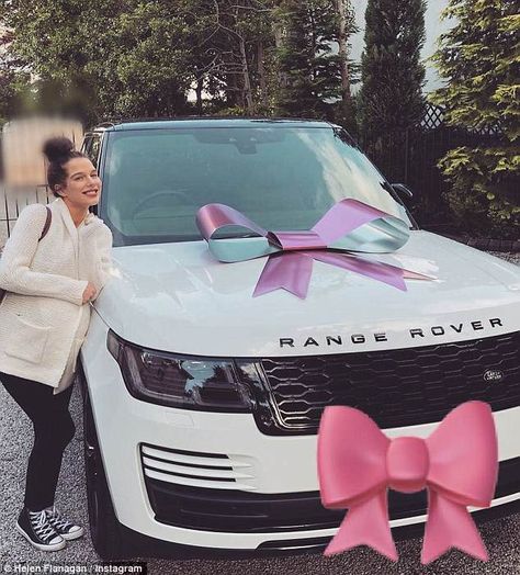 Spoilt rotten! Helen Flanagan revealed she had been given a very generous push present by her husband-to-be as she shared a picture of her new luxury motor on Instagram Luxury Range Rover, Jeep Wrangler Girl, Dream Cars Range Rovers, Dream Cars Lamborghini, Helen Flanagan, Push Present, Push Presents, Jeep Wrangler Accessories, Wrangler Accessories