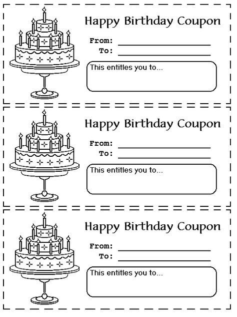 Printable-Birthday-Coupons-Coloring-Pages.gif 540×722 pixels Surprise Ideas For Husband, Birthday Surprise Ideas For Husband, Birthday Surprise Ideas, Template Black And White, Surprise Ideas, Birthday Surprise Boyfriend, Template Black, Birthday Coupons, Birthday Quotes Funny