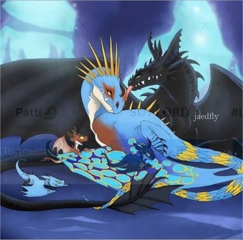 Toothless and Stormfly as his mate with their baby Deadly Nadder Fury dragons as a family Night Fury Dragon, Walpapers Cute, Dragon Wallpaper Iphone, Httyd Art, Arte Monster High, Wings Of Fire Dragons, Dragon Sketch, Httyd Dragons, Dragon Trainer