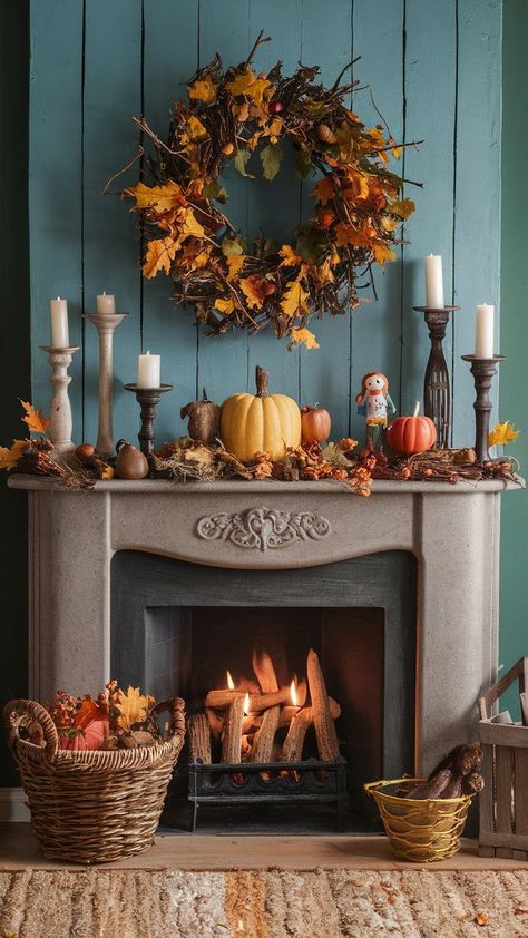 Explore cozy fall decor ideas to transform your space. From natural elements to seasonal wreaths, find inspiration for a cozy autumn home. Autumn Mantel Ideas, Cozy Autumn Home, Fall Aesthetics, Mantel Ideas, Fall Mantle, Cozy Fall Decor, Facebook Design, Fall Decor Ideas, Bookclub Gifts